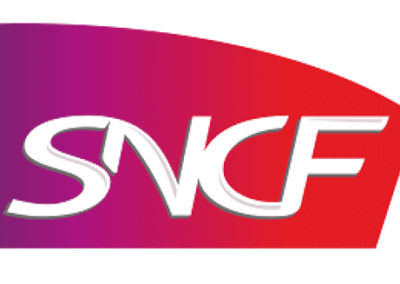 logo de la sncf violet et rouge